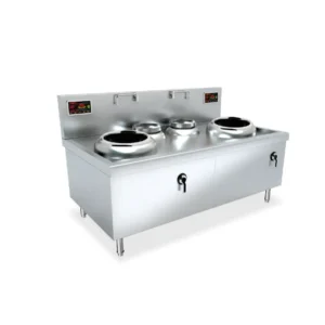 commercial wok cooker 2 burners 2 water tanks
