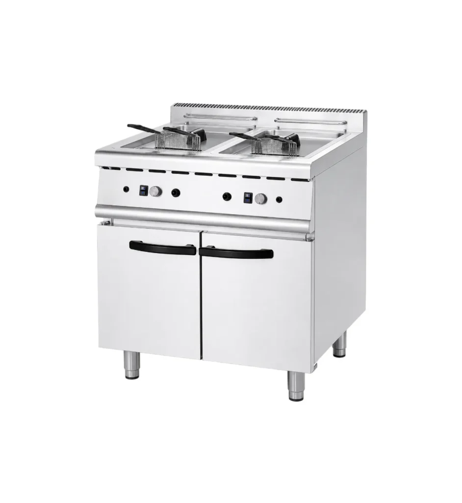 JYS-RC-2-B (Double-Tank Gas Deep Fryer with Cabinet Base)