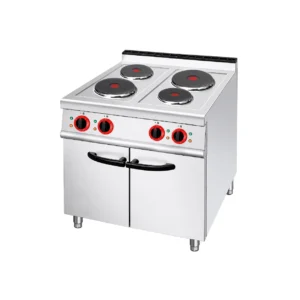 YS-TE-4-B (Piano cottura elettrico a 4 fuochi con base a mobile - Piastre rotonde)