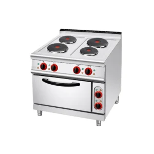 YS-TT-4A-B (Cocina eléctrica de 4 quemadores con horno eléctrico - Placas redondas)