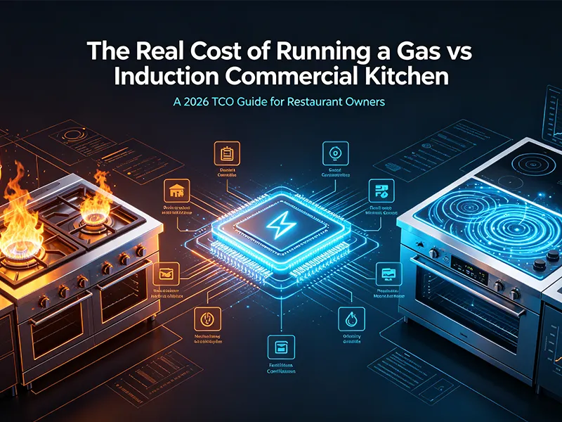 gas-vs-induction-commercial-kitchen-5-year-tco-comparison-2026